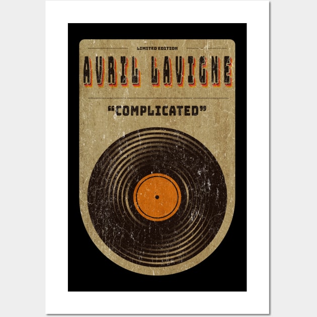 Vinyl vintage || Avril Lavigne || Complicated Wall Art by aryaquoteart88